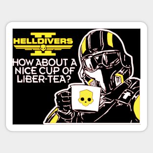 Helldivers Cup of Liber-tea Sticker